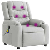 Fauteuil de massage inclinable gris nuage tissu