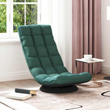 Fauteuil de sol pivotant vert foncé 70x51x79 cm tissu