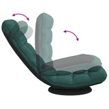 Fauteuil de sol pivotant vert foncé 70x51x79 cm tissu