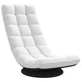 Fauteuil de sol pivotant blanc 70x51x79 cm tissu