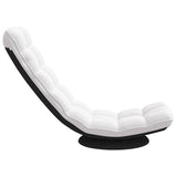 Fauteuil de sol pivotant blanc 70x51x79 cm tissu