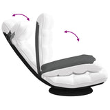 Fauteuil de sol pivotant blanc 70x51x79 cm tissu