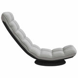 Fauteuil de sol pivotant gris nuage 70x51x79 cm tissu