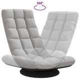 Fauteuil de sol pivotant gris nuage 70x51x79 cm tissu
