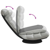 Fauteuil de sol pivotant gris nuage 70x51x79 cm tissu