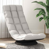 Fauteuil de sol pivotant gris nuage 70x51x79 cm tissu