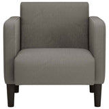 Canapé-chaise accoudoirs gris clair 54 cm tissu velours côtelé