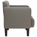 Canapé-chaise accoudoirs gris clair 54 cm tissu velours côtelé