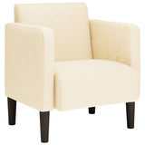 Canapé-chaise accoudoirs crème 54 cm tissu velours côtelé