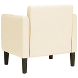 Canapé-chaise accoudoirs crème 54 cm tissu velours côtelé