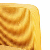 Canapé-chaise accoudoirs jaune foncé 54 cm tissu velours côtelé