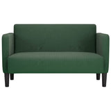 Canapé causeuse vert foncé 109 cm tissu velours côtelé