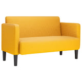 Canapé causeuse jaune clair 109 cm tissu velours côtelé
