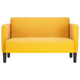 Canapé causeuse jaune clair 109 cm tissu velours côtelé