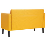 Canapé causeuse jaune clair 109 cm tissu velours côtelé