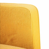 Canapé causeuse jaune clair 109 cm tissu velours côtelé