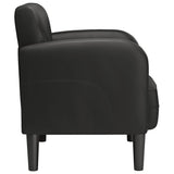 Chaise de canapé avec accoudoirs noir 54 cm similicuir