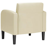 Chaise de canapé avec accoudoirs crème 54 cm similicuir
