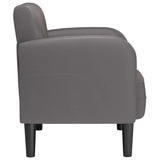 Chaise de canapé avec accoudoirs gris 54 cm similicuir