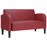 Canapé causeuse rouge bordeaux 110 cm similicuir