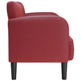 Canapé causeuse rouge bordeaux 110 cm similicuir