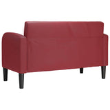 Canapé causeuse rouge bordeaux 110 cm similicuir