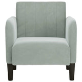 Fauteuil avec accoudoirs gris clair 54 cm velours