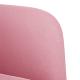 Fauteuil avec accoudoirs rose 54 cm velours