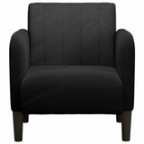 Fauteuil avec accoudoirs noir 54 cm velours