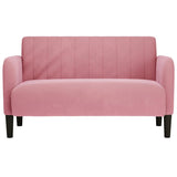 Canapé causeuse rose 109 cm velours