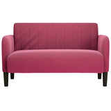 Canapé causeuse rouge bordeaux 109 cm velours