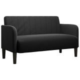 Canapé causeuse noir 109 cm velours