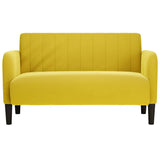 Canapé causeuse jaune 109 cm velours