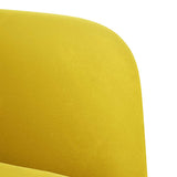 Canapé causeuse jaune 109 cm velours
