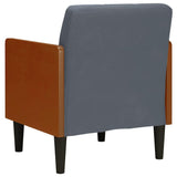 Fauteuil avec accoudoirs gris foncé 55 cm velours