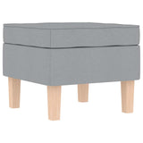 Chaise à bascule avec repose-pied Gris clair Tissu