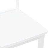 Chaises à manger 2 pcs blanc bois massif caoutchouc