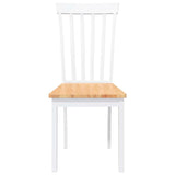 Chaises à manger 2 pcs blanc bois massif caoutchouc