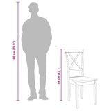 Chaises à manger 2 pcs blanc bois massif caoutchouc