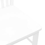 Chaises à manger 2 pcs blanc bois massif caoutchouc