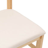 Chaises à manger coussins 2 pcs bois massif caoutchouc