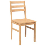Chaises à manger 2 pcs bois massif caoutchouc
