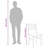 Chaises à manger 2 pcs blanc bois massif caoutchouc