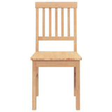 Chaises à manger 2 pcs bois massif caoutchouc