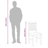 Chaises à manger 2 pcs bois massif caoutchouc