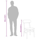 Chaises à manger 2 pcs bois massif caoutchouc