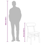 Chaises à manger 2 pcs blanc bois massif caoutchouc