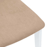 Chaises à manger coussins 2 pcs blanc bois massif caoutchouc