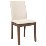 Chaises à manger coussins 2 pcs marron bois massif caoutchouc