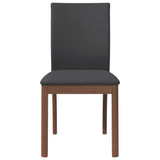 Chaises à manger coussins 2 pcs marron bois massif caoutchouc